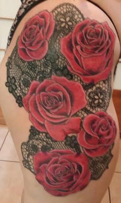 Tattoo Columbus Ohio Curtis Shepherd - Tattoo Rose Lace